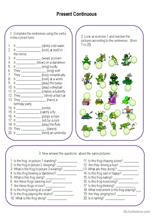 Present Continuous-3 - practice material - grammar - fr PRESENT ...