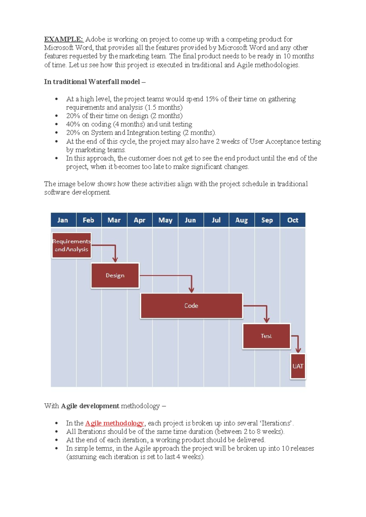 Best example of agile - for reference - EXAMPLE: Adobe is working on ...