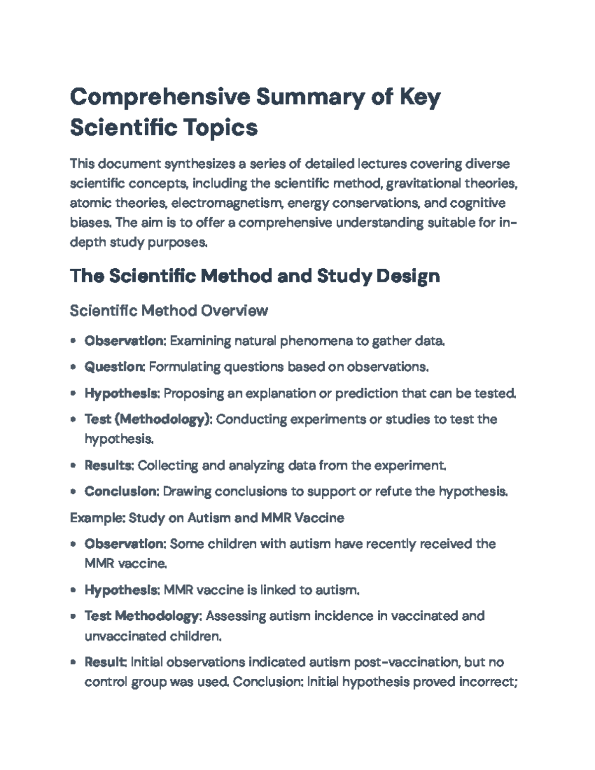 Scientific Concepts Overview: Key Theories & Methods in Science ...