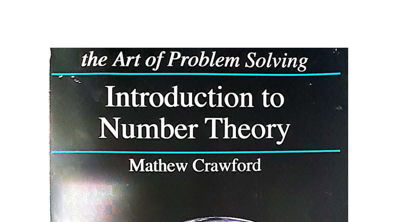 number theory book - the Art of Problem Solving Introduction to Number ...