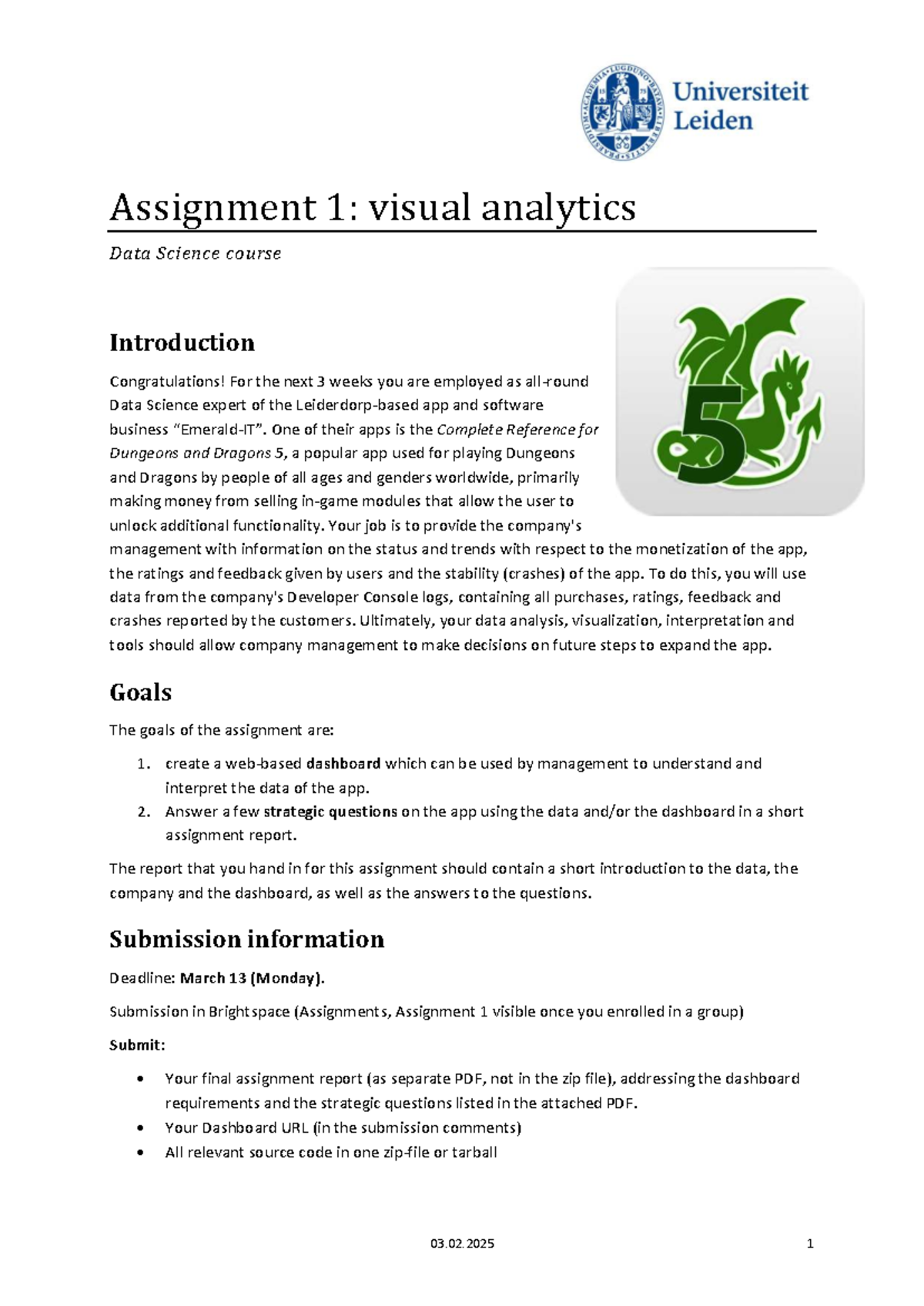 Assignment 1: Visual Analytics for Data Science Course on D&D App ...