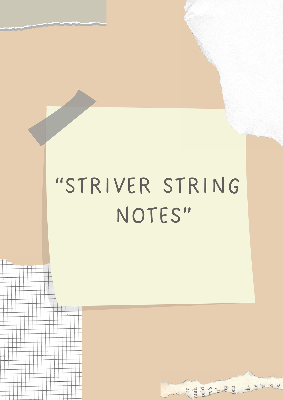 Striver String Notes” - Master of computer Application(MCA) - “STRIVER ...