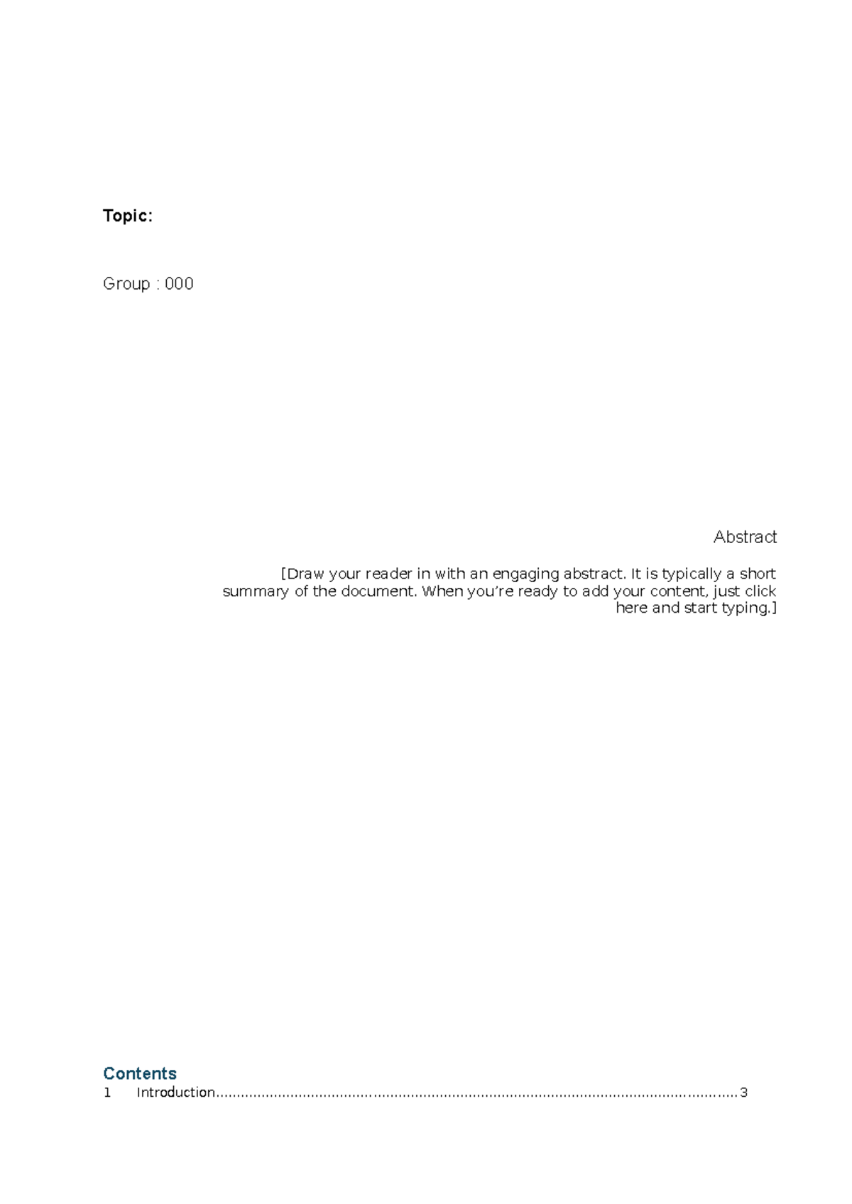 Group Project Report: Engaging Abstract and Methodology Overview - Studocu