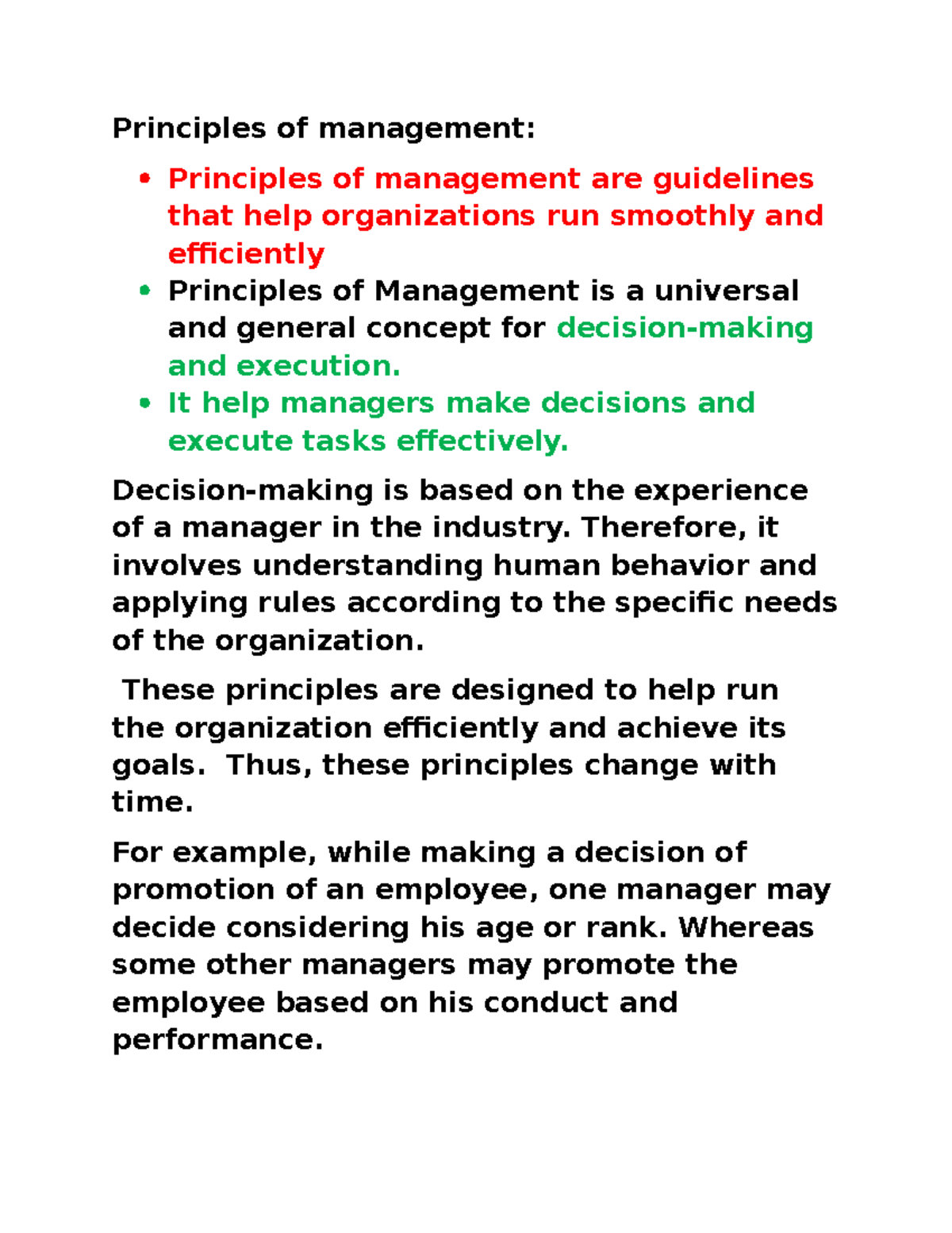 UNIT 1 POM - This is POM notes - Principles of management: Principles ...