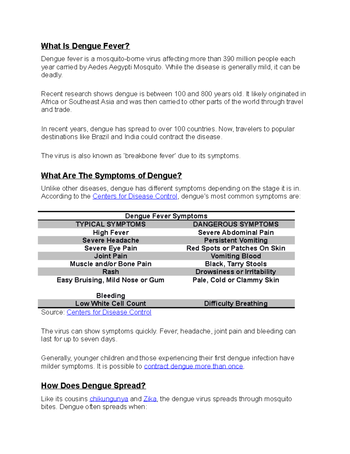 What Is Dengue Fever - Lecture notes 3 - What Is Dengue Fever? Dengue ...