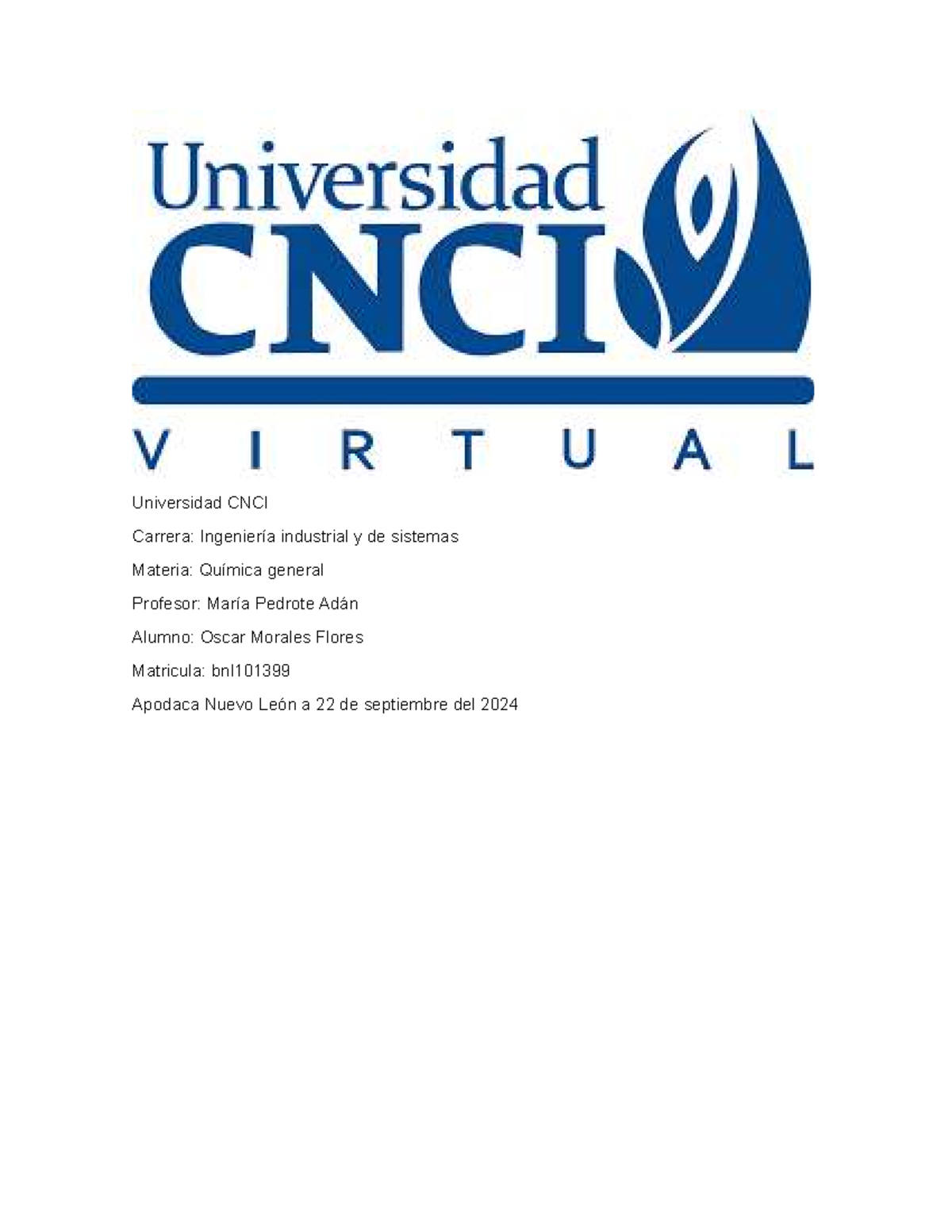 Química General - Importancia y Conceptos Clave (Ing. Ind. y Sys ...