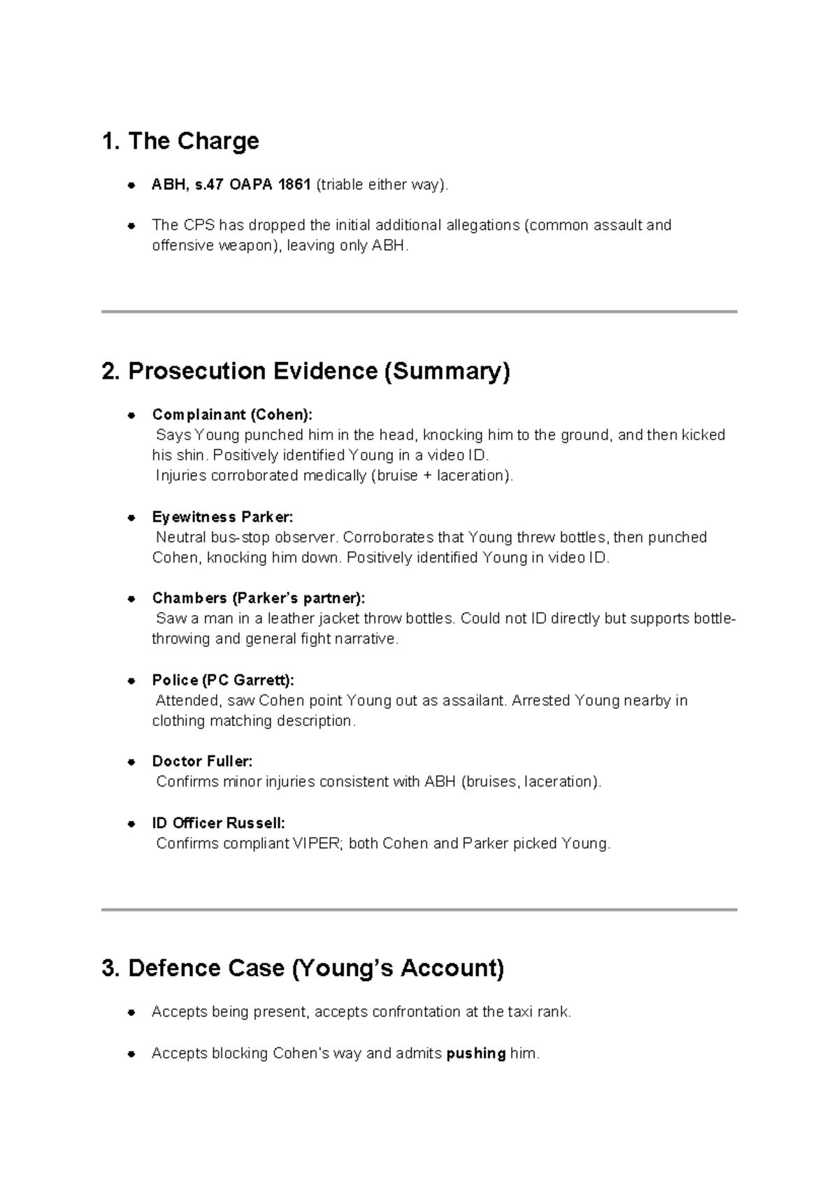 Conference Preparation Note: ABH Case Analysis (s.47 OAPA 1861) - Studocu