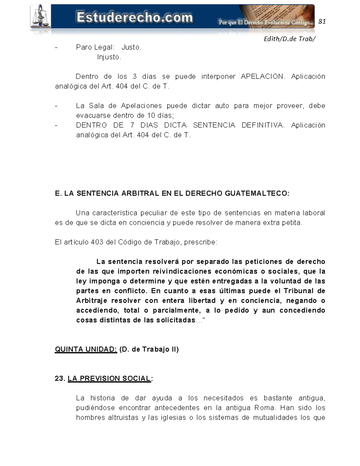 Previsión Social y Derecho Laboral: Análisis y Aplicaciones (D. de ...