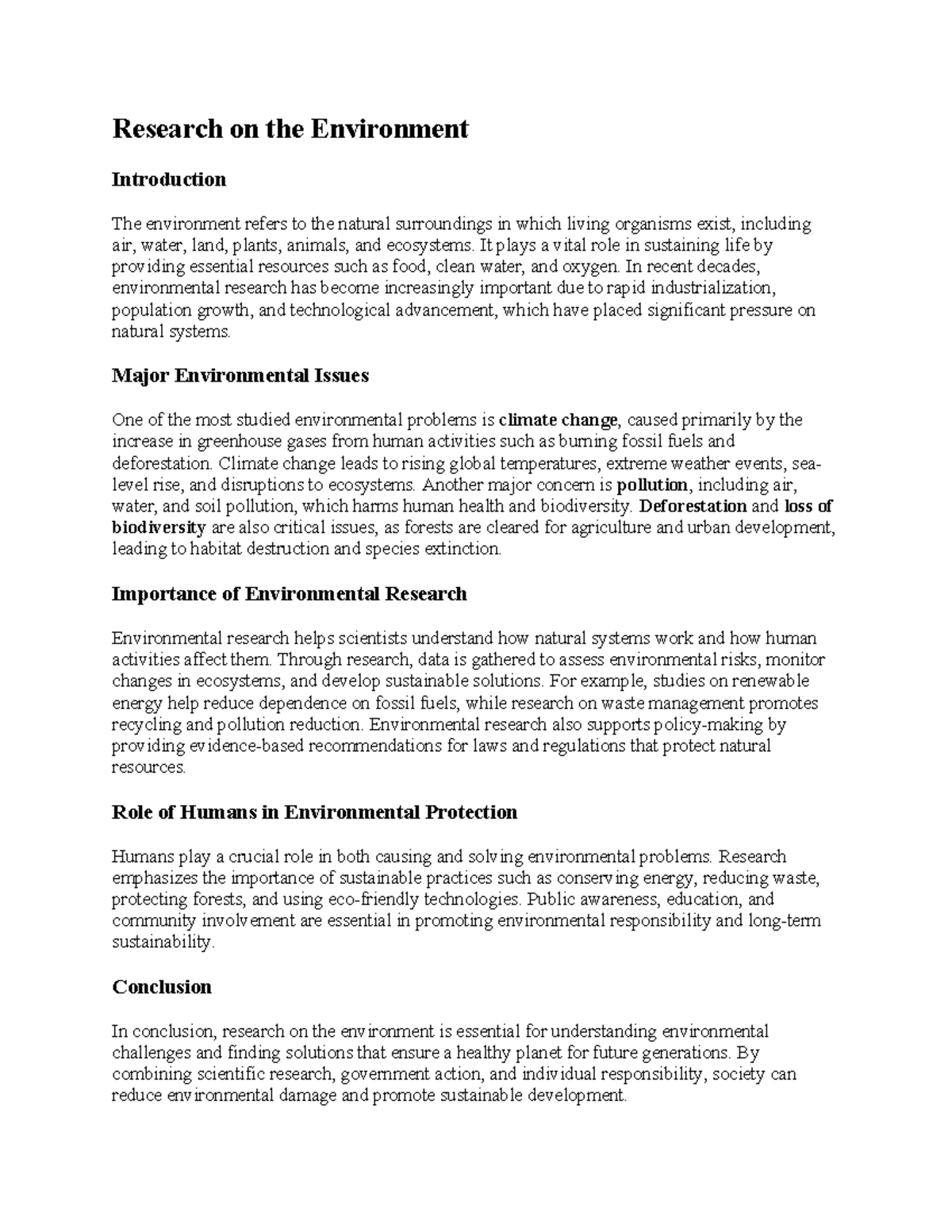 Environmental Research: Understanding Challenges & Solutions - Studocu