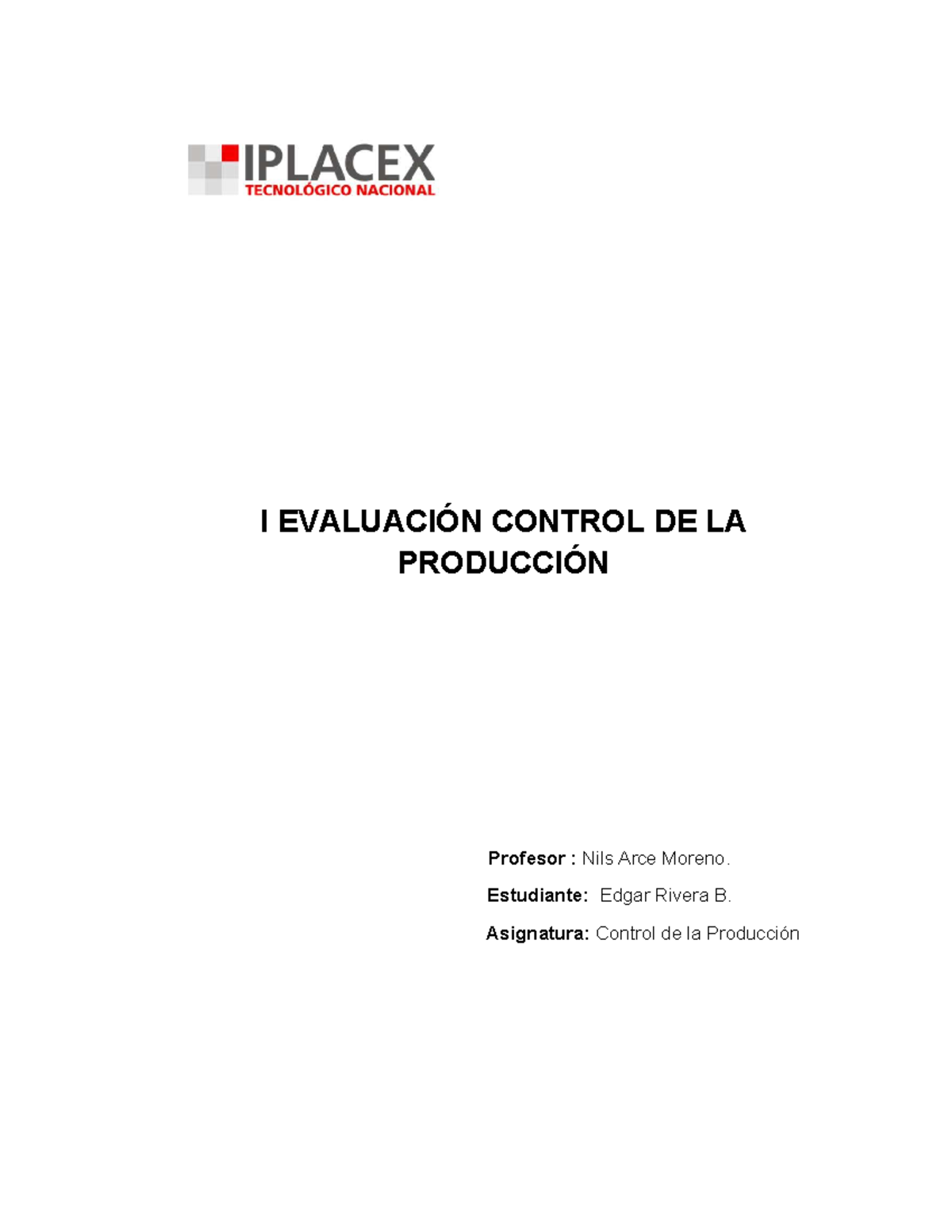 Control de la Producción: Procedimiento y Diagrama de PROELECT - Studocu