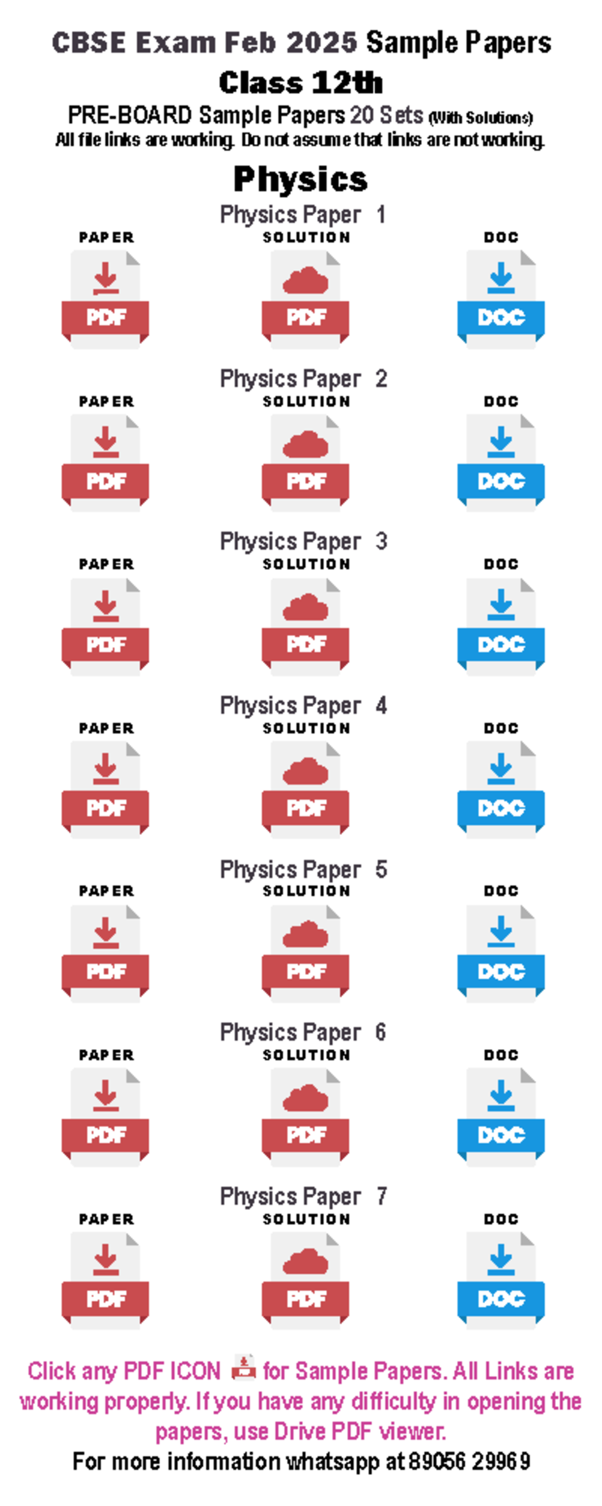 Physics CBSE Pre-Board Sample Papers & Solutions for Class 12 - Studocu