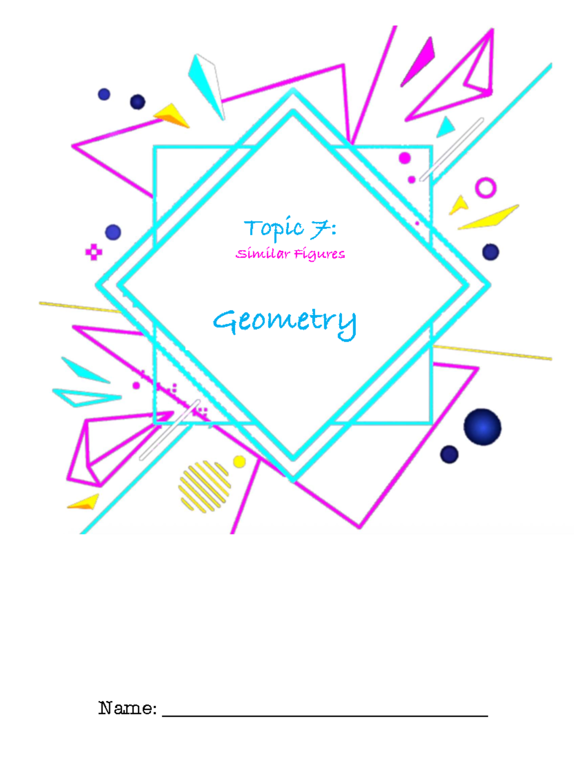 Geometry 1 Notes: Unit 7 - Lesson 1 on Dilations and Similar Figures ...