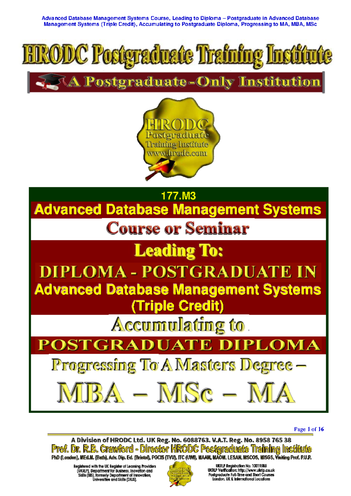 Advanced Database Management Systems Relational Database Model Database ...