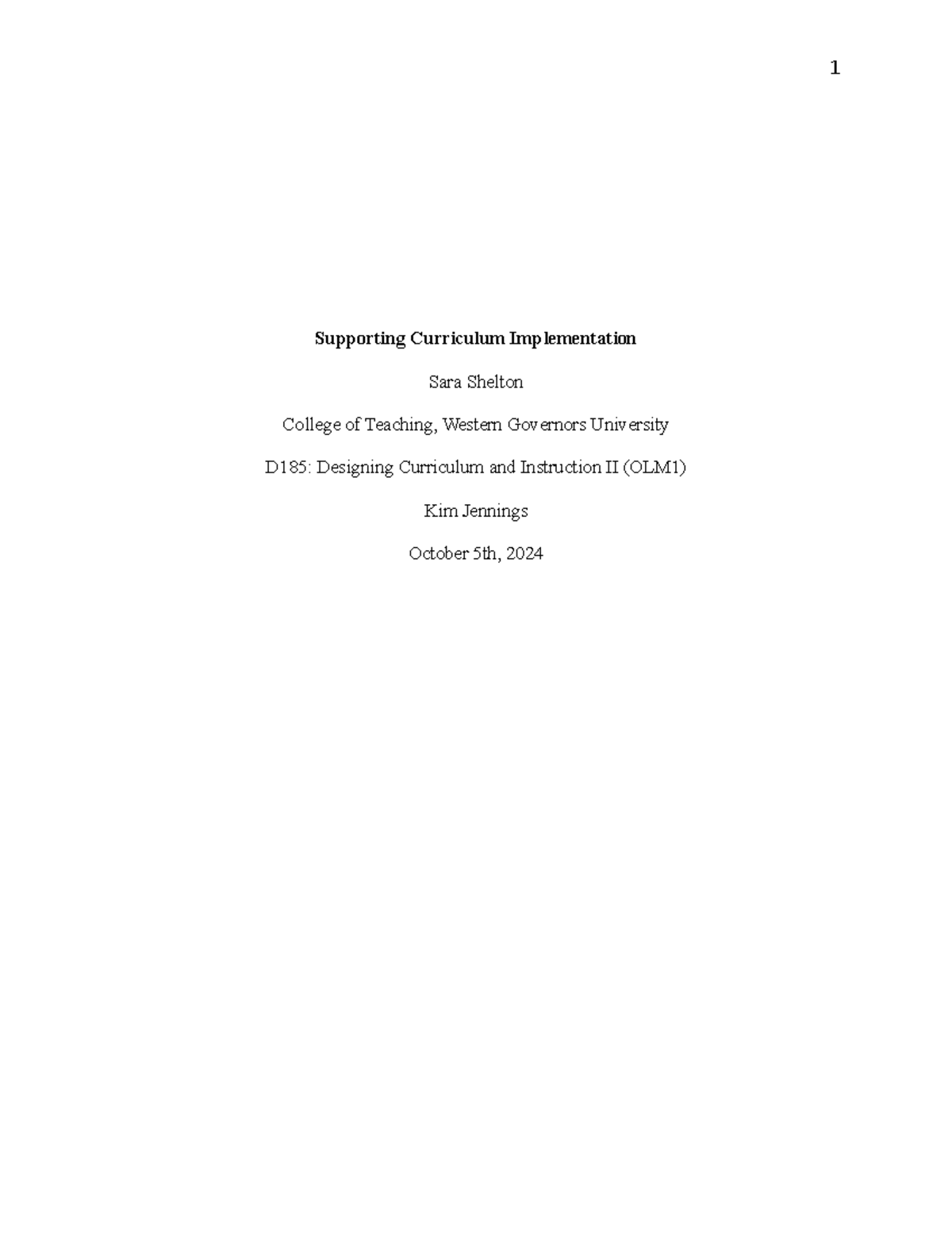 Supporting Curriculum Implementations - The Second Step Curriculum is ...