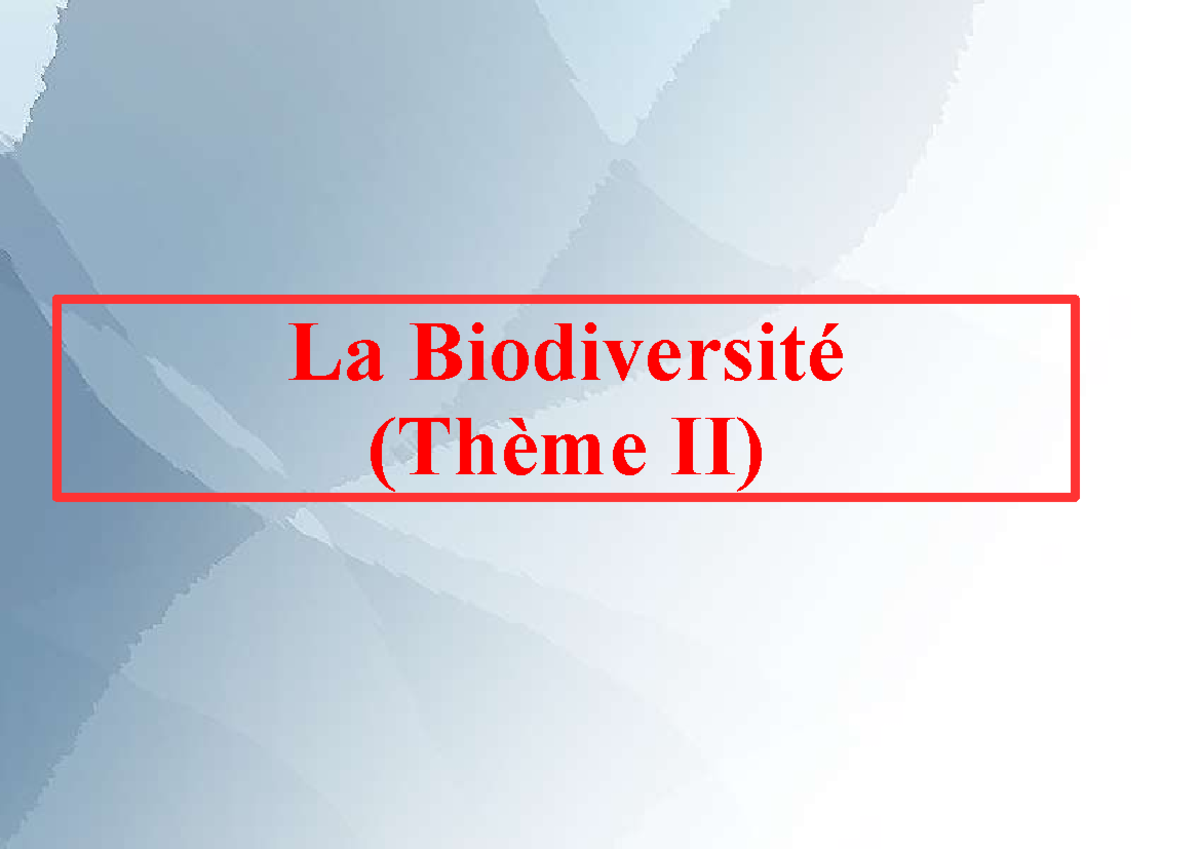 Diapo Biodiversité 2 - hhhbb - La Biodiversité (Thème II) Questions d ...