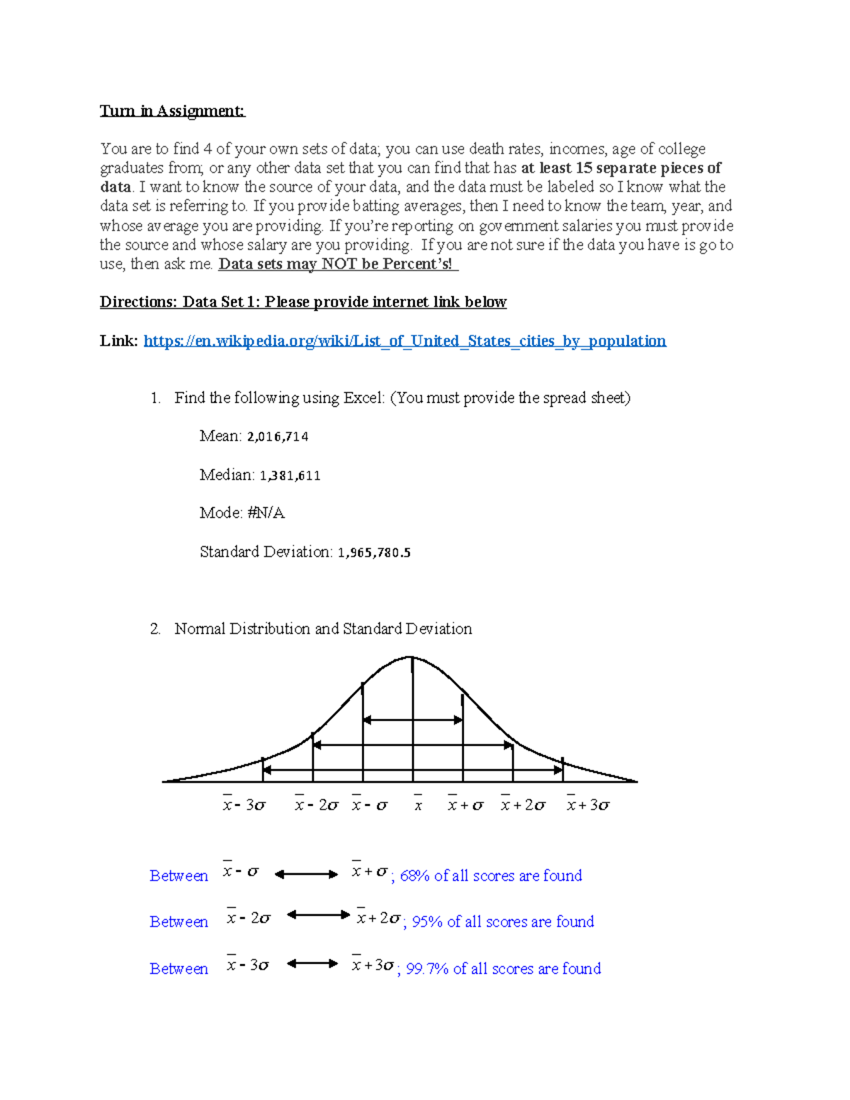 Standard Deviation Analysis Assignment 2022 - Studocu