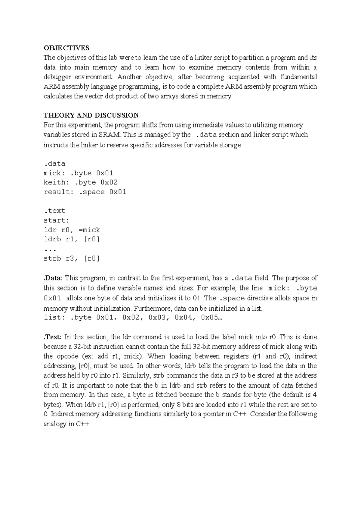 Lab 2: ARM Assembly Programming and Linker Script in COEN311 - Studocu