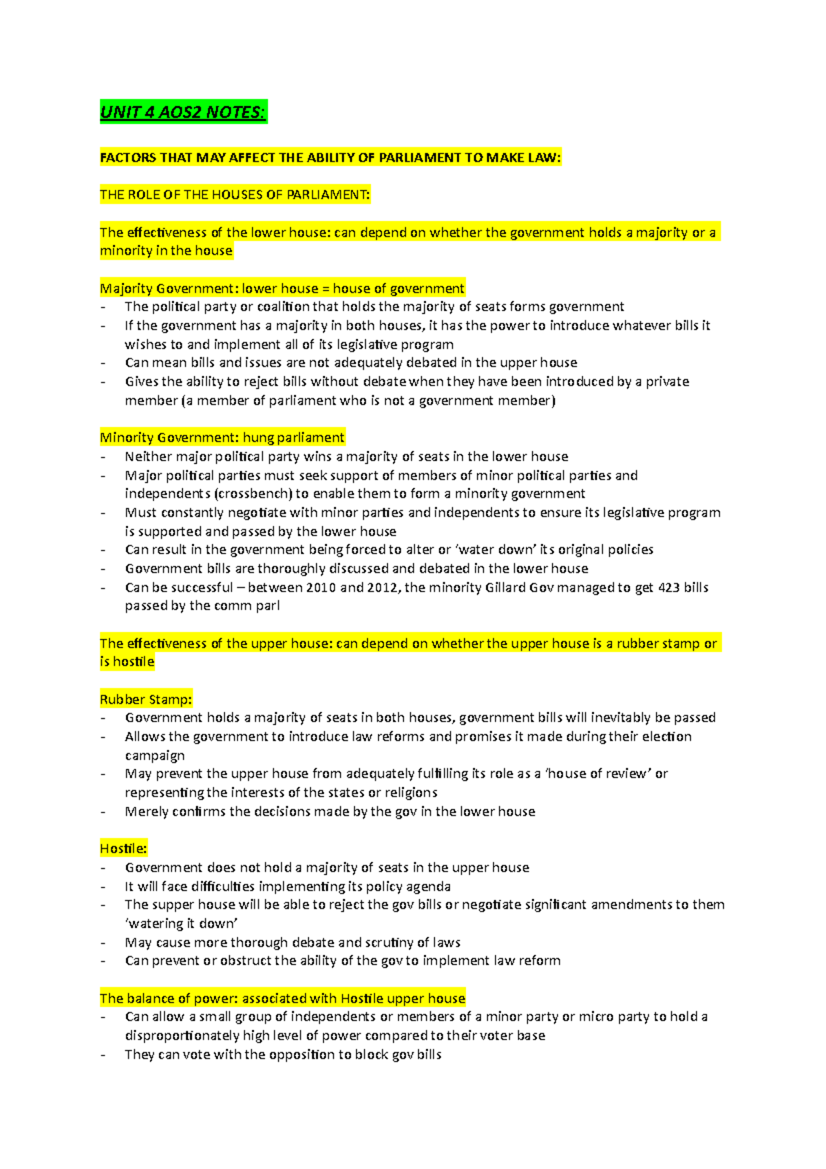 UNIT 4 AOS2 Notes - UNIT 4 AOS2 NOTES: FACTORS THAT MAY AFFECT THE ...