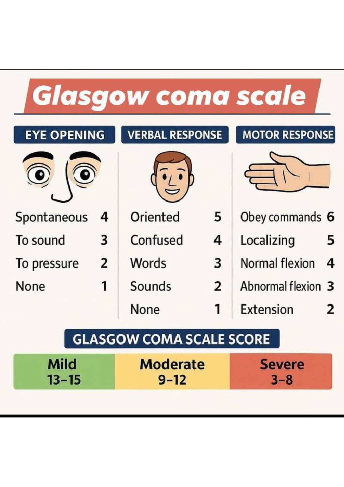 250975 - Fundamentals - Clinical medicine - Glasgow coma scale EYE ...