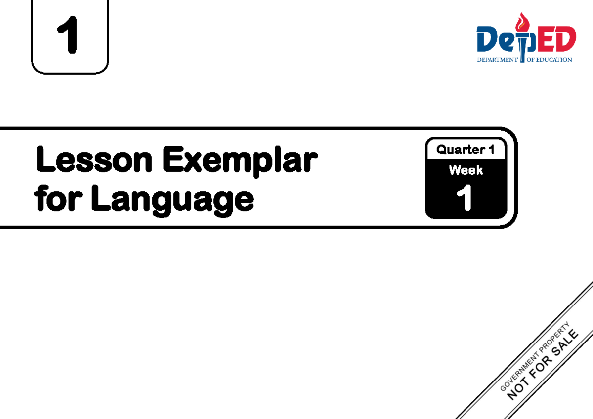 LE Language 1 Lesson Exemplar Q1 W1: Family, Self, and Experiences ...