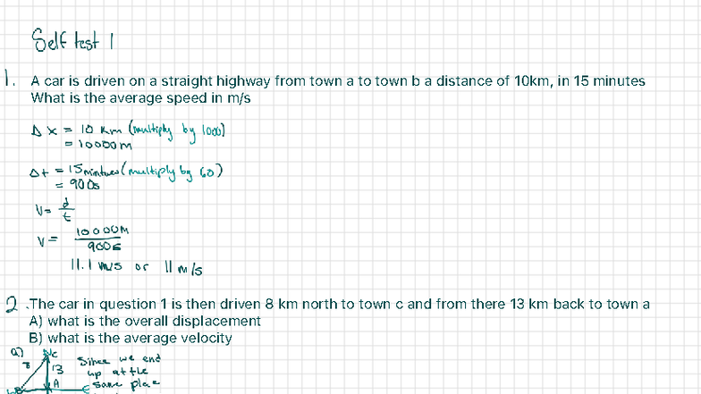 Study Guide - Physics Practice Problems (PHYS 101) - Studocu