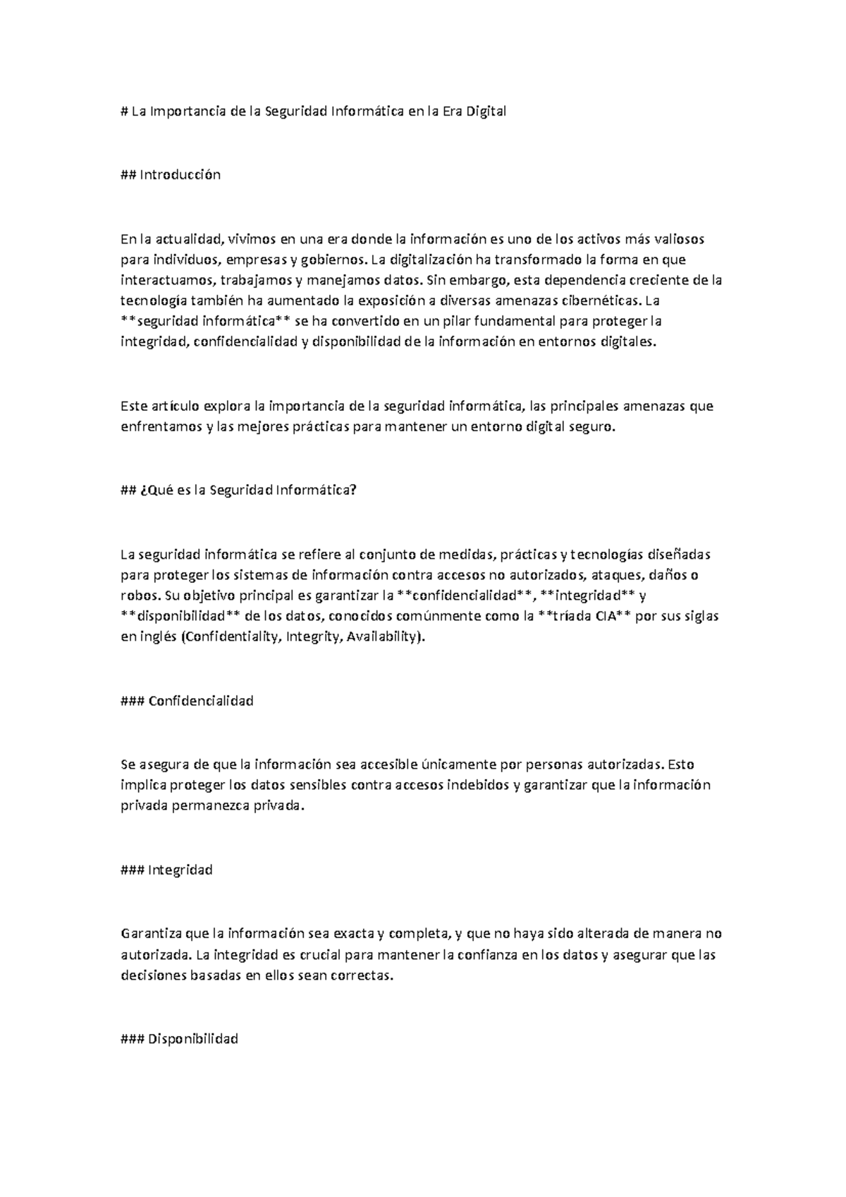 La Importancia de la Seguridad Informática en la Era Digital - La ...