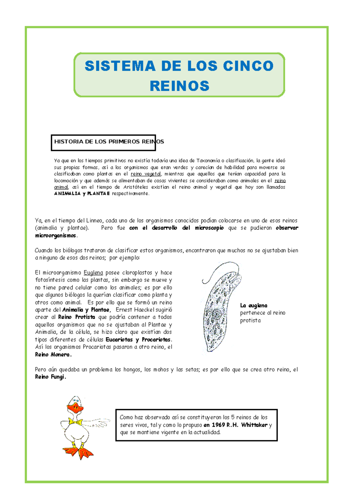 Cinco Reinos de los Seres Vivos para 2º de Secundaria - Guía Completa -  Studocu