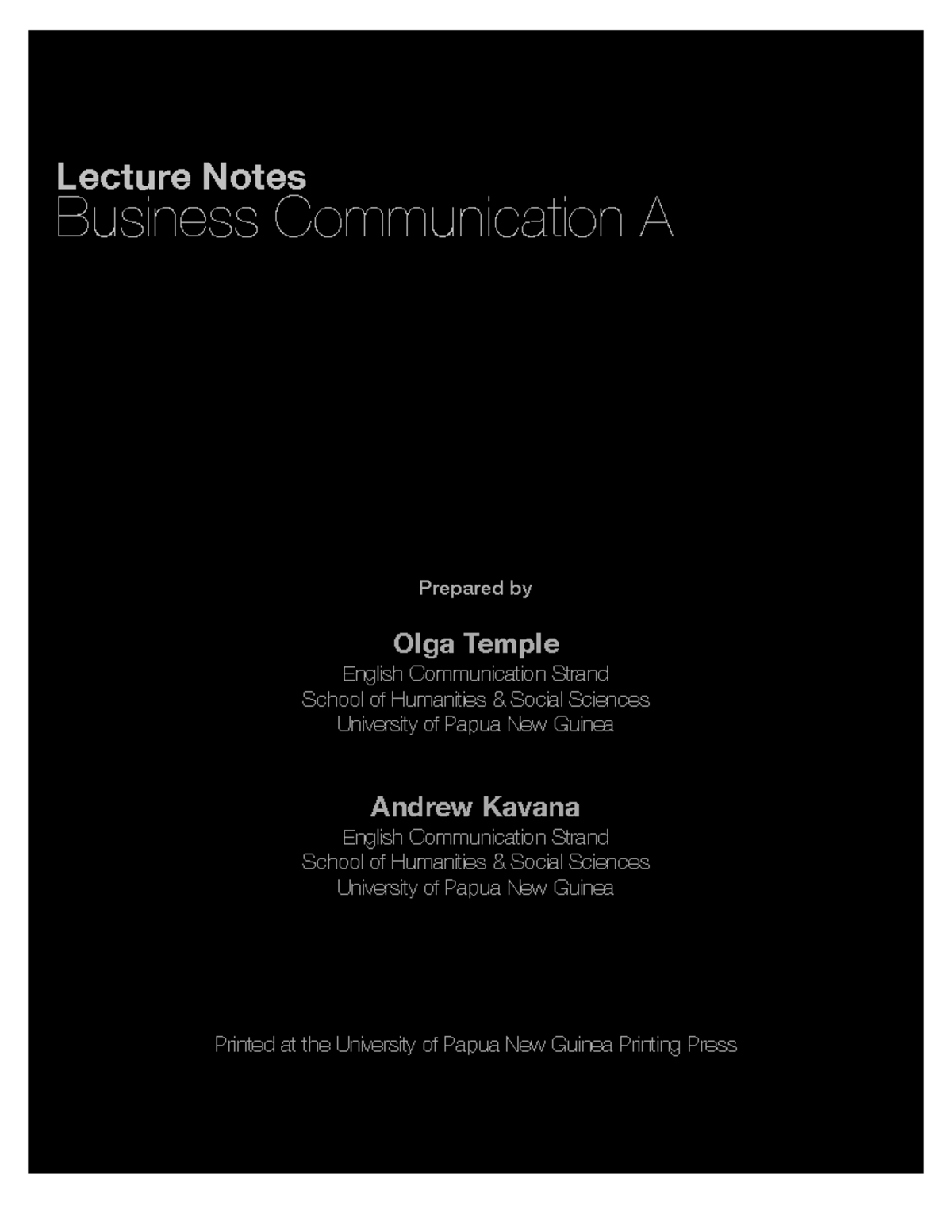 Lecture Notes: Business Communication A (BCA) Insights and Skills - Studocu