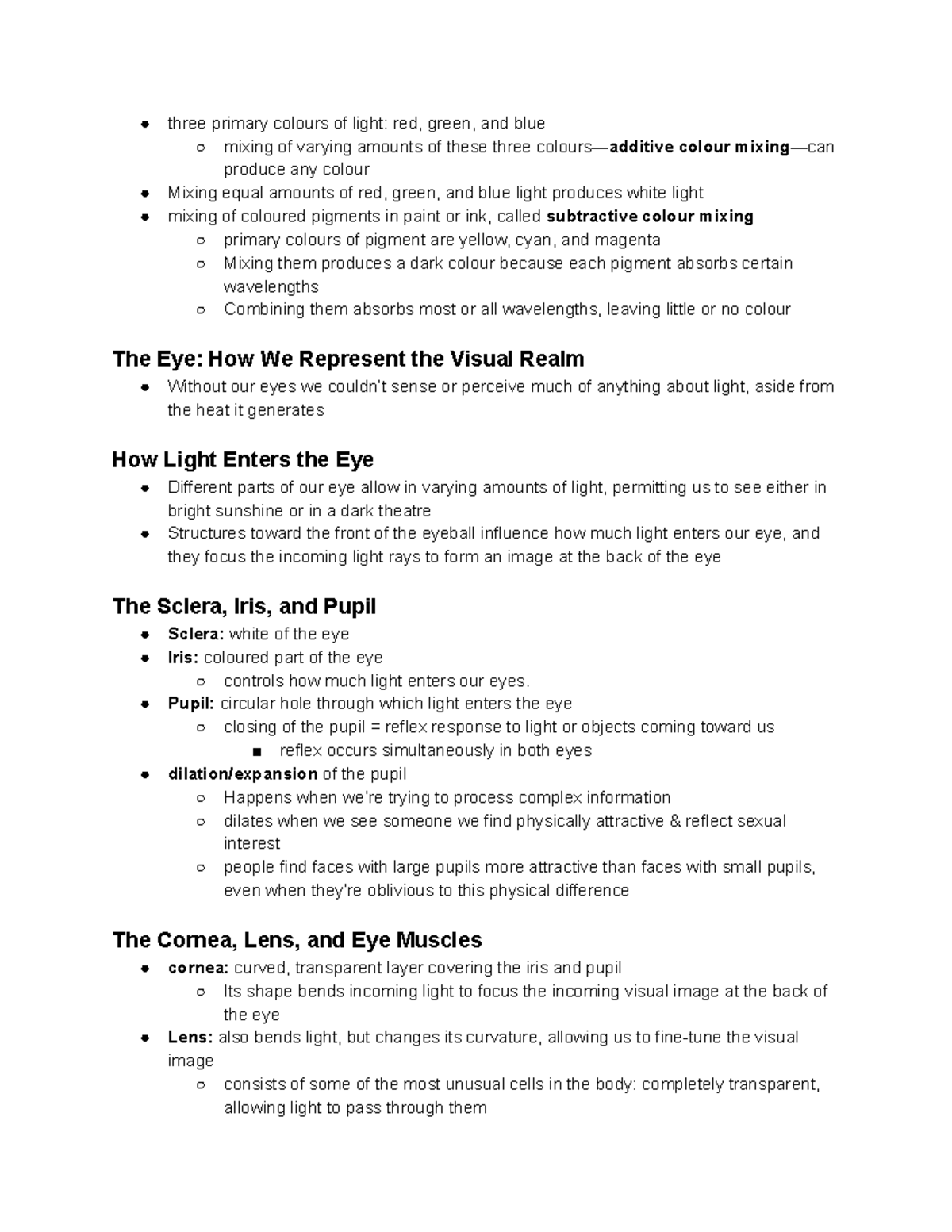 PSYC101 Chapter 4 Notes: Sensation & Perception Overview - Studocu