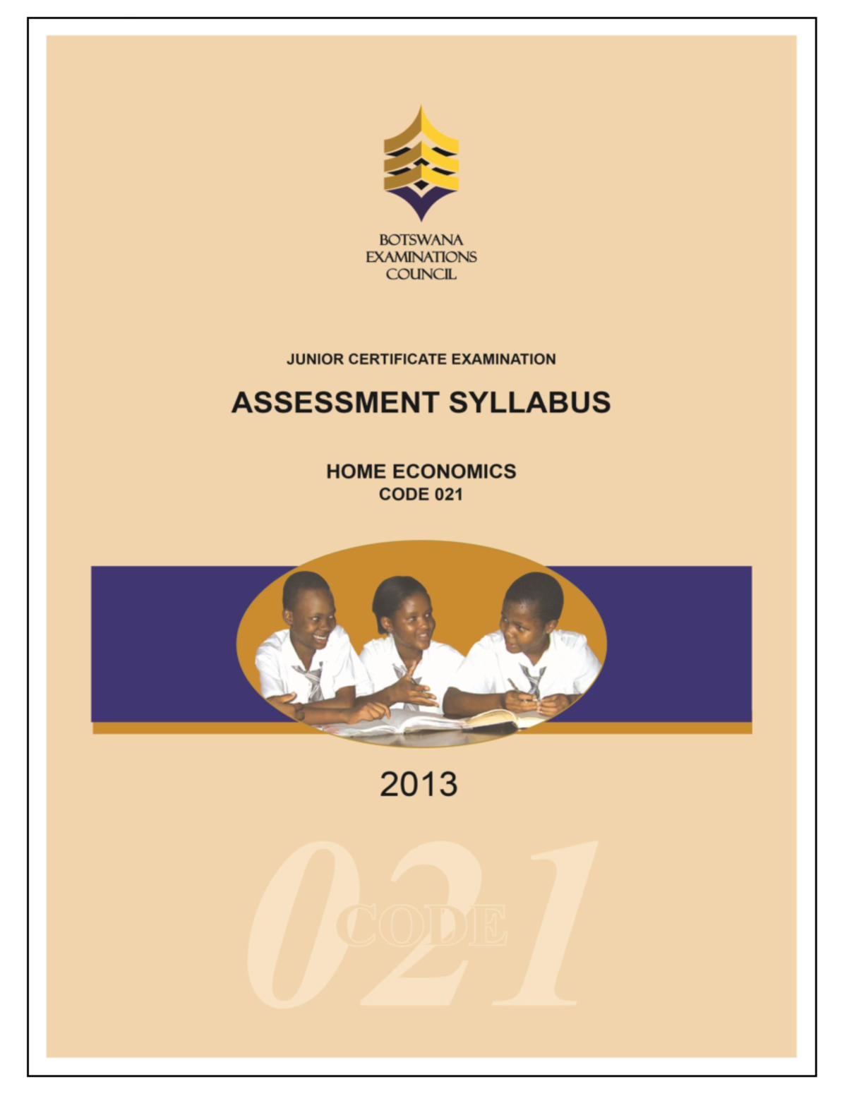 2013 JCE Home Economics Assessment Syllabus Overview - Studocu
