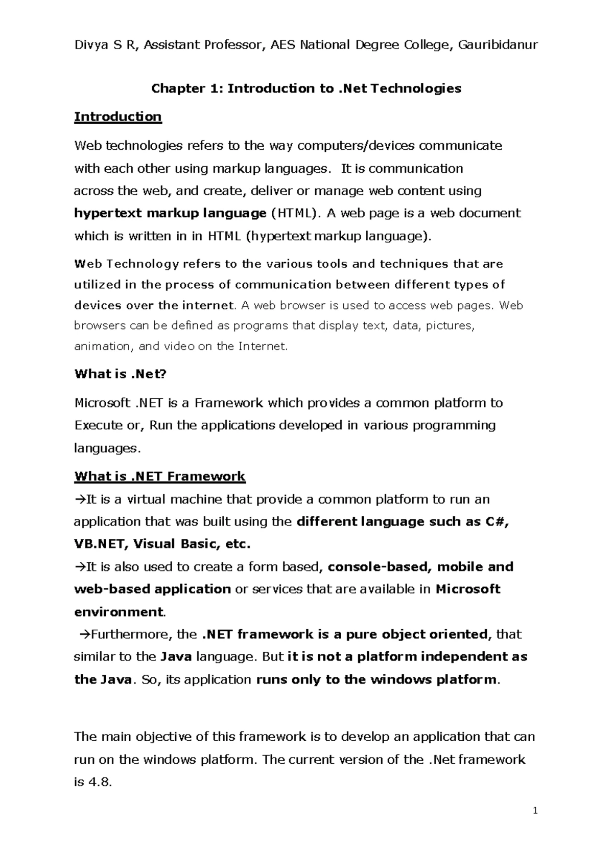 Unit 4 Application development on dot net - Unit 4: Application ...