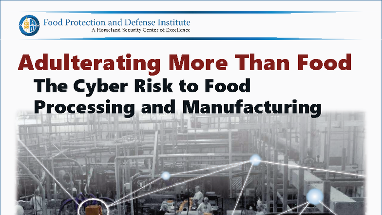 FPDI R285 Food ICS Cybersecurity Risks and Solutions White Paper - Studocu