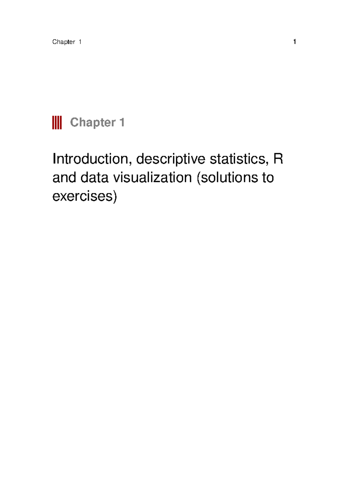 Solutions to Chapter 1 Exercises - Løsninger til opgaver 1 - Studocu