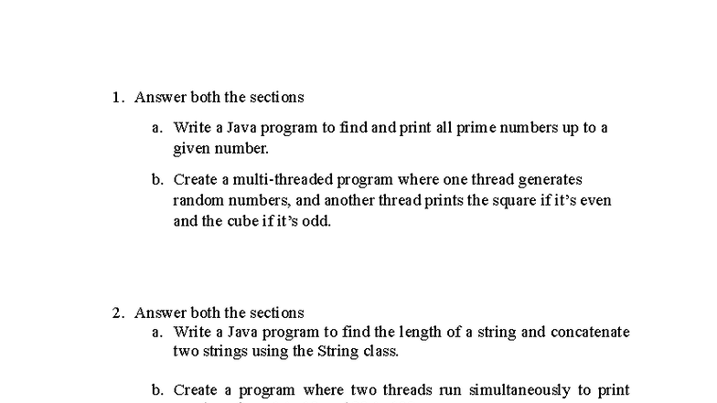 Java Programming Practice: Threads & Prime Numbers (PRAC) - Studocu