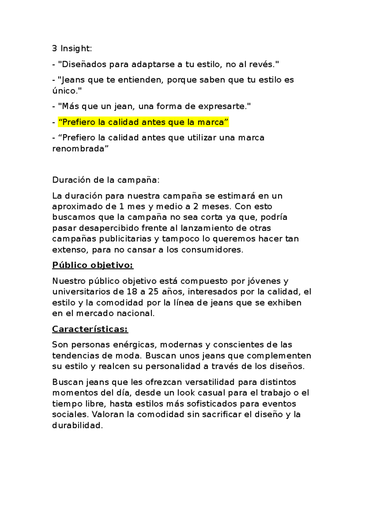T3 Insight - Evaluación T3 - 3 Insight: 
