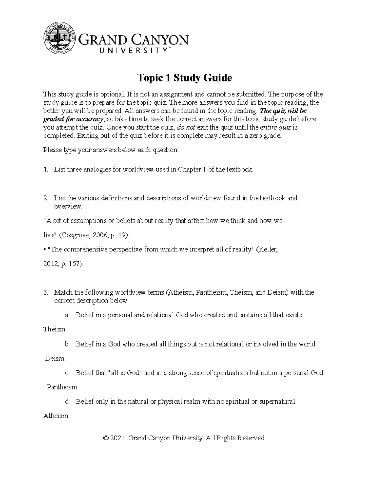 CWV 101 301 RS T1Study Guide Online - Topic 1 Study Guide This study ...
