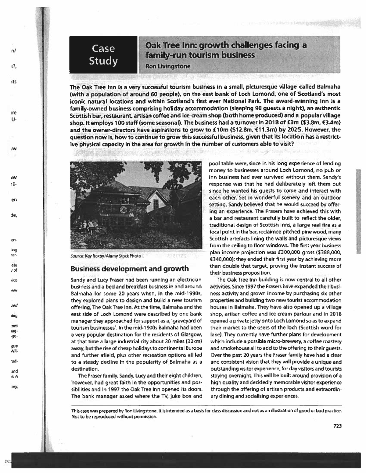 Case Study: Oak Tree Inn's Growth Challenges in Tourism Business (Study ...