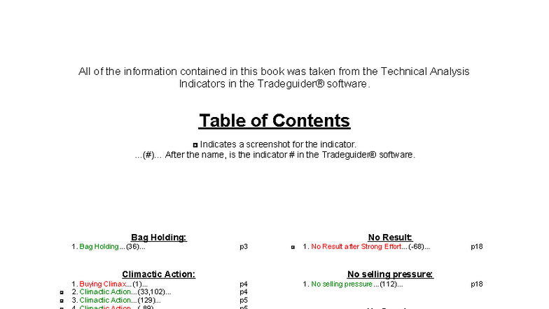 VSA Guide: Technical Analysis Indicators Overview (Demo) - Studocu