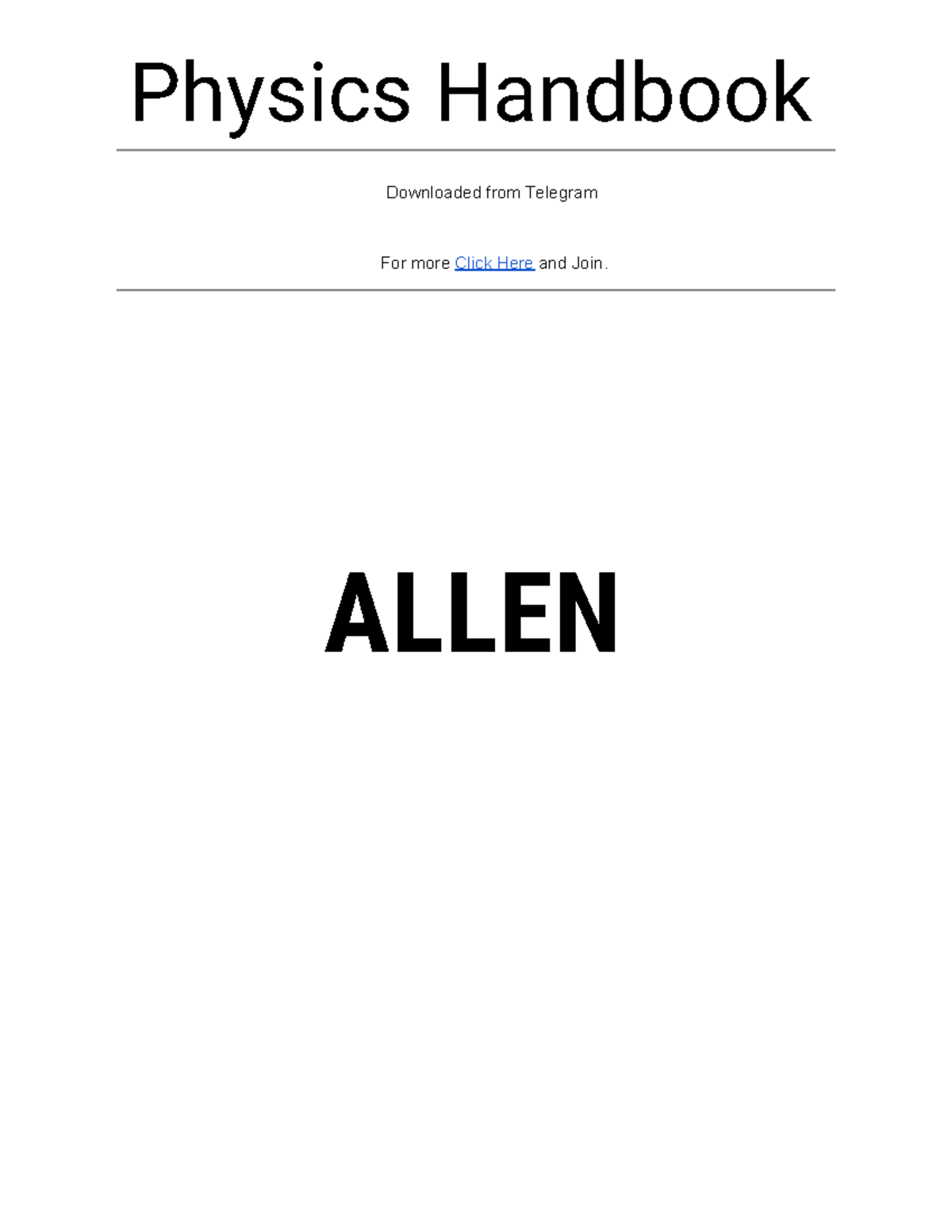 ALLEN Physics Handbook: Units, Dimensions, and Practical Systems - Studocu