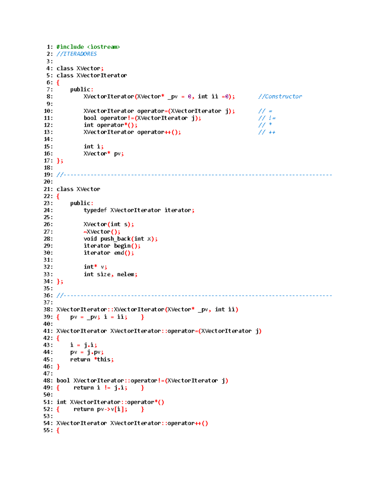 CS101 - Class XVector and XVectorIterator Implementation Notes - Studocu