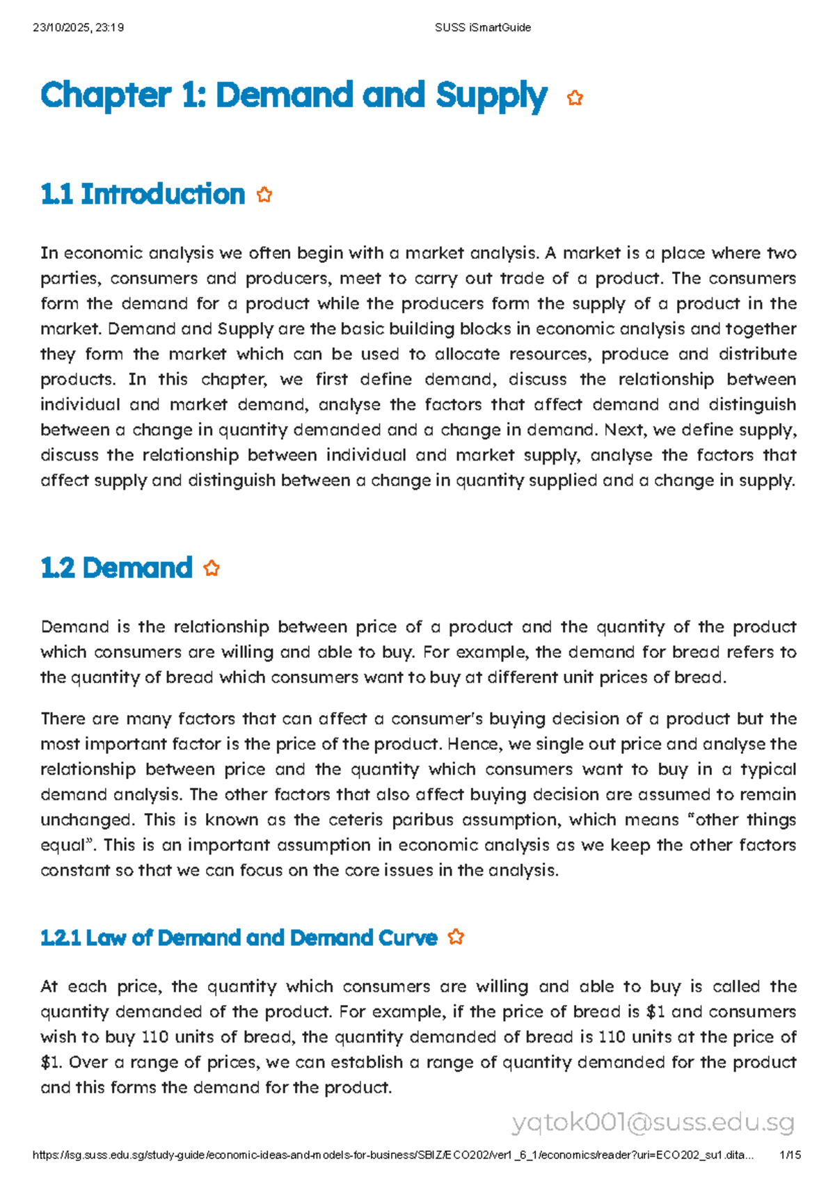 ECO202 Demand and Supply: Key Concepts and Market Dynamics - Studocu