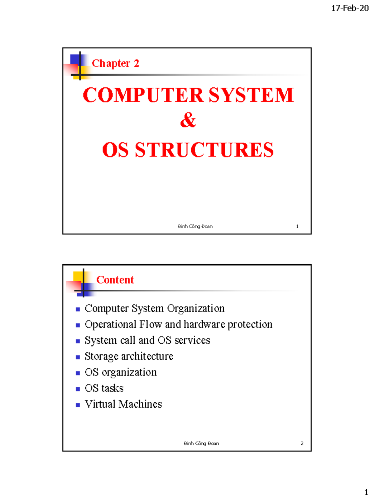 C2: Computer OS Structures - Chapter 2 Overview and Key Concepts - Studocu