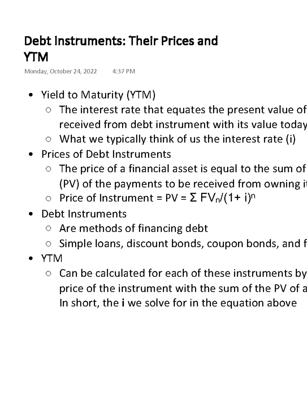 Debt Instruments Their Prices and YTM - Deprecated API usage: The SVG ...