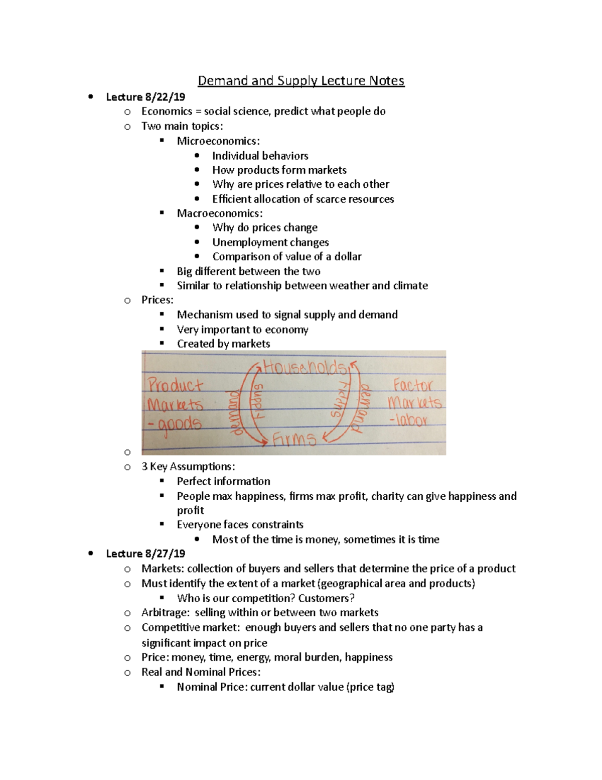 ECO 101: Demand and Supply Lecture Notes Overview - Studocu