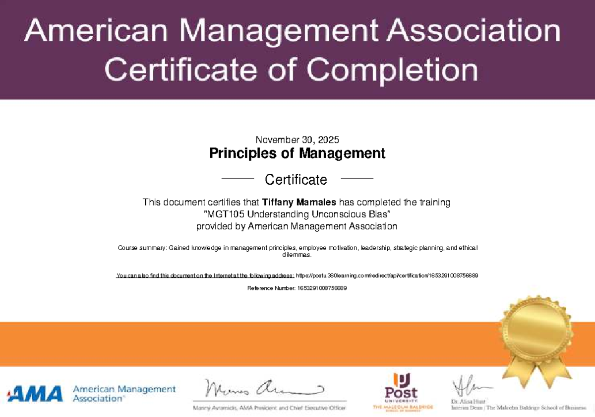 Principles of Management - November 30, 2025 Principles of Management ...