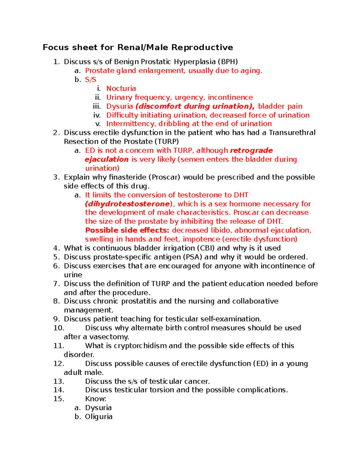 Renalfocus - Comprehensive Study Guide for RENAL SYSTEM - Studocu