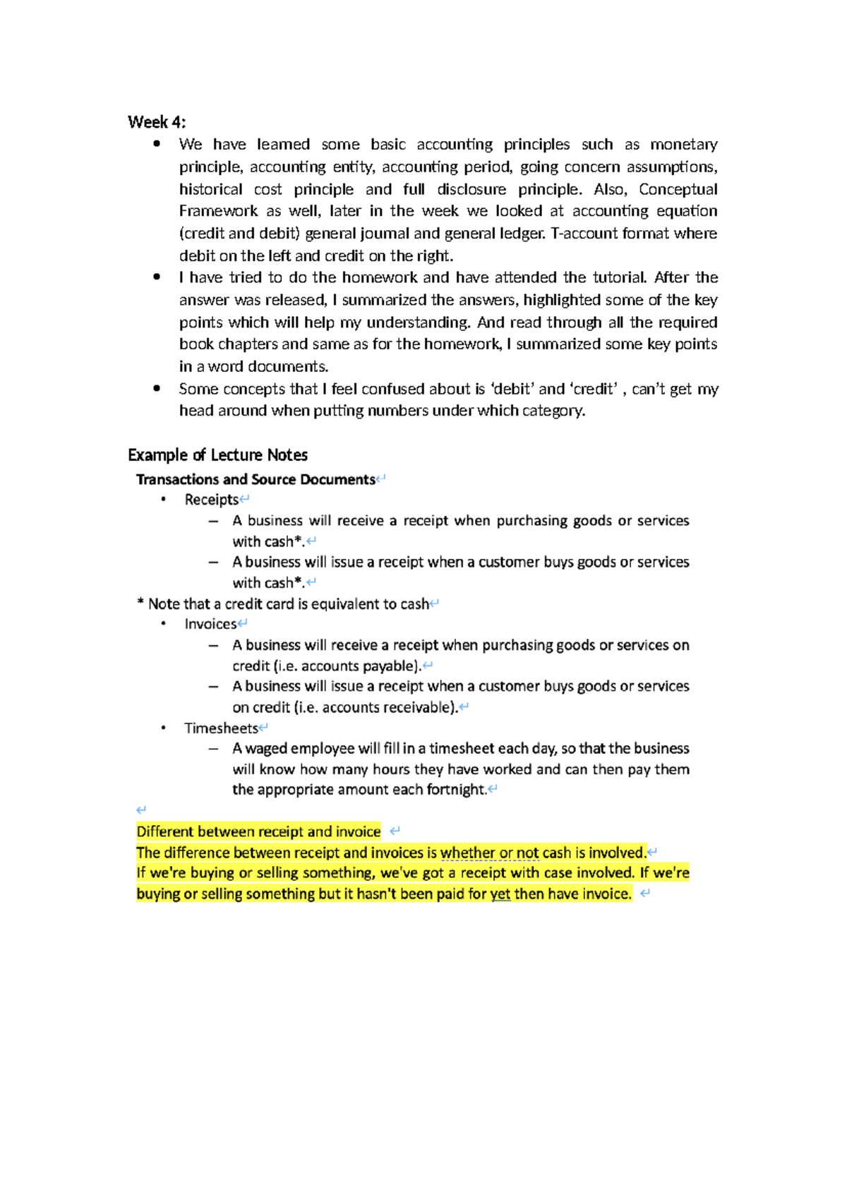 ACCT 101 - Lecture Notes on Accounting Principles and Concepts - Studocu