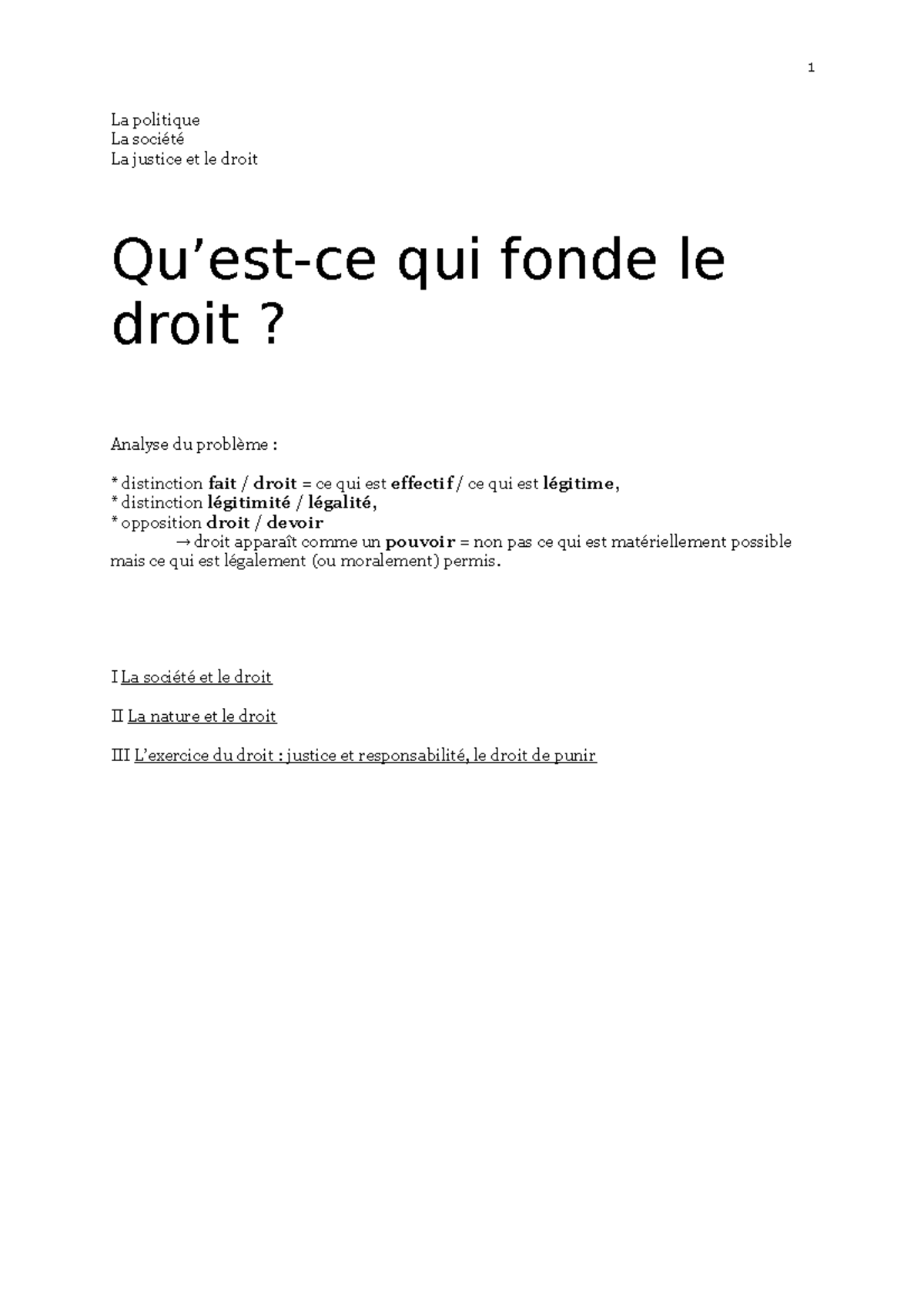 Justice - philo - La politique La société La justice et le droit Qu’est ...