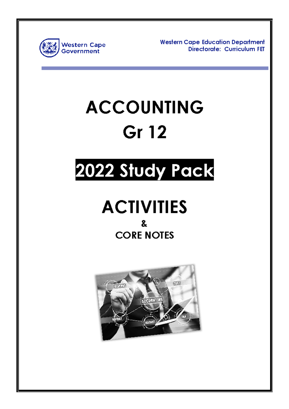 Grade 12 Accounting Study Pack Activities 2022: Core Notes & Exercises ...