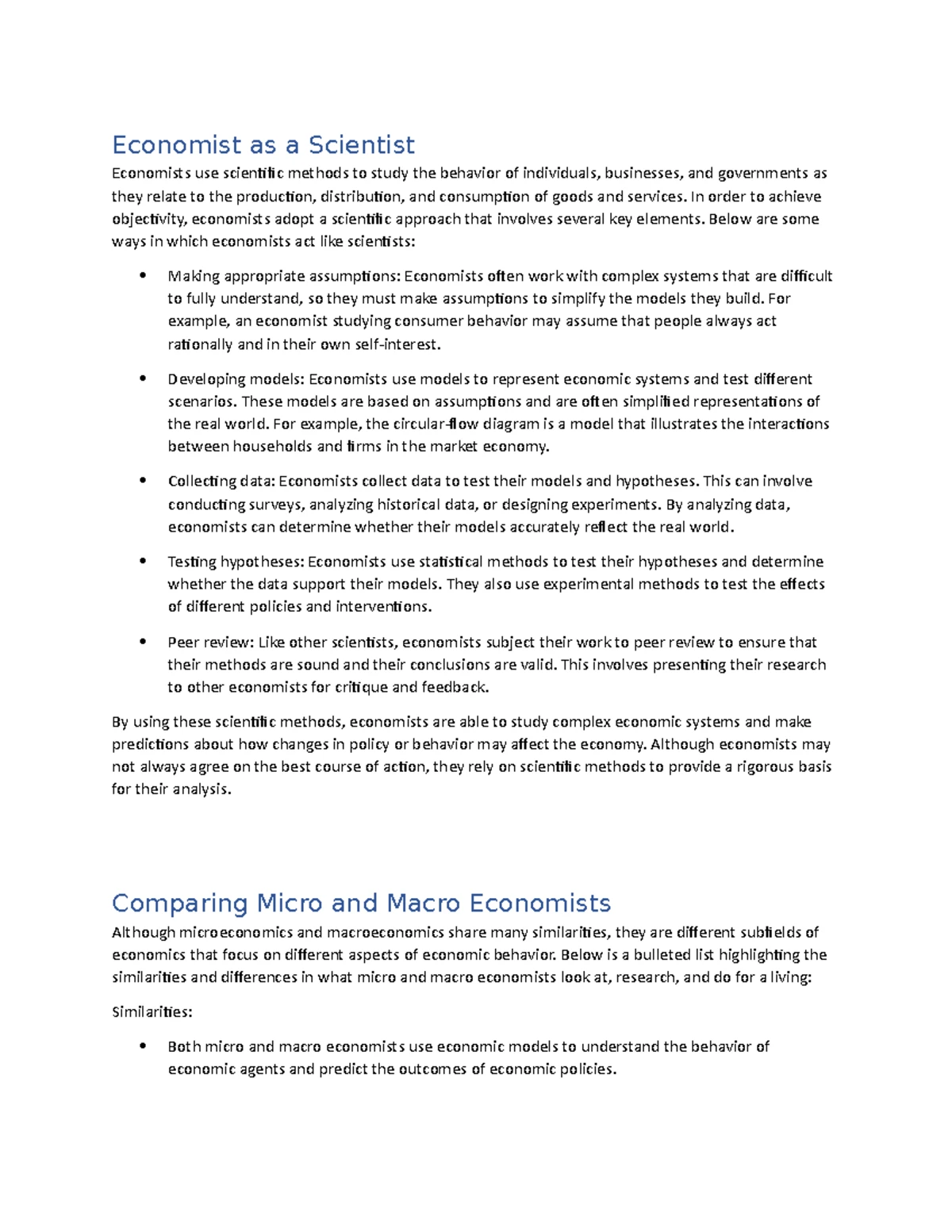 10 Principles of Economics - Overview of the Ten Principles